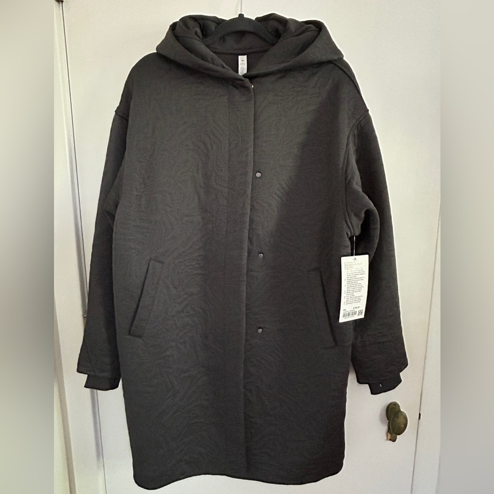 Lululemon Athletica packable jacquard knit wrap Hooded Coat